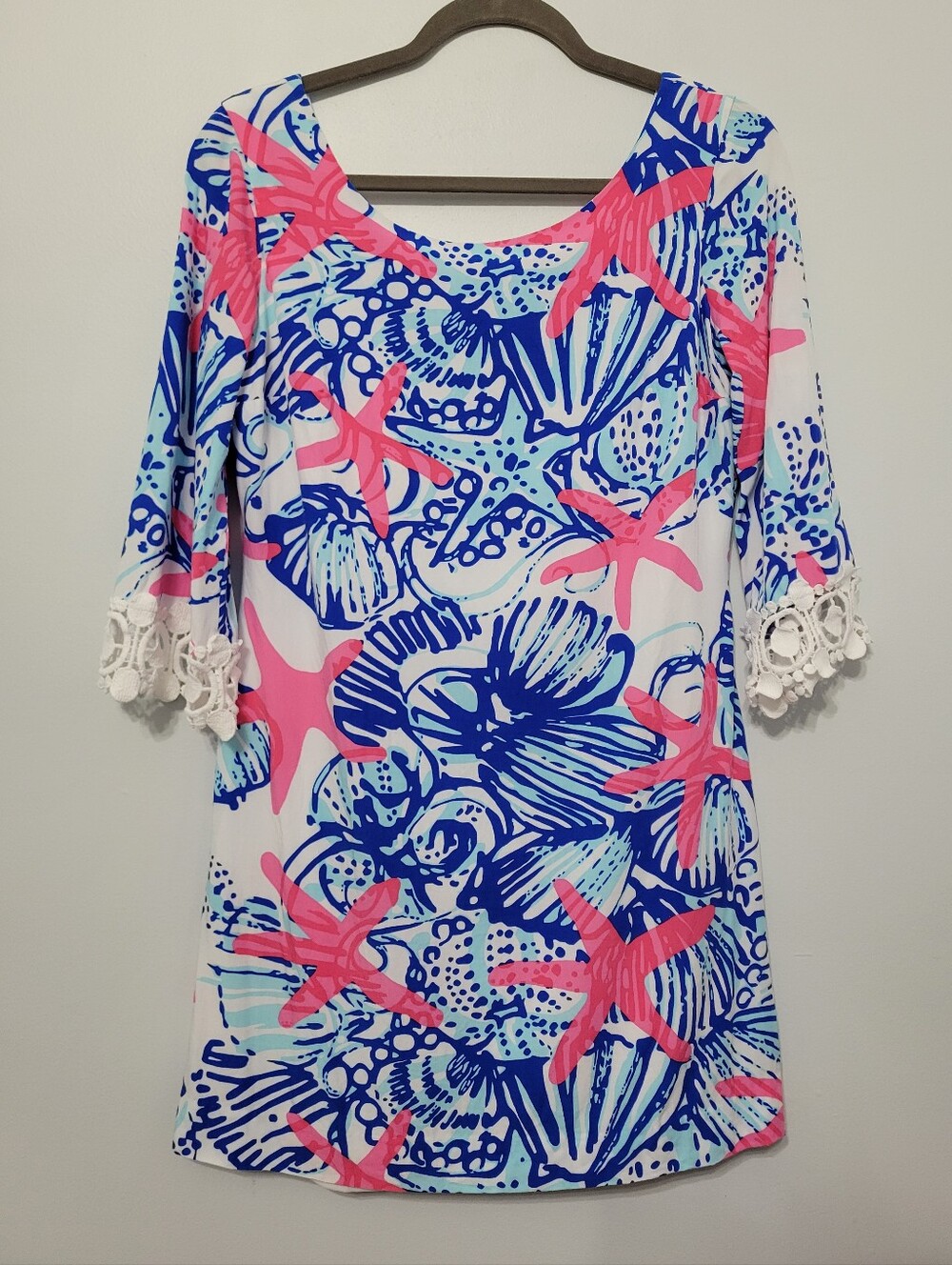 Lilly Pulitzer She She Shells Harbour Tunic Dress S Pink Blue Resortwear Vacay - Picture 2 of 8